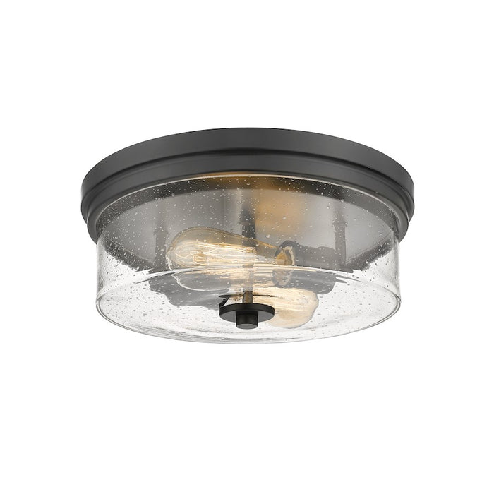 Z-Lite Bohin 2 Light Flush Mount, Matte Black/Seedy - 464F13-MB