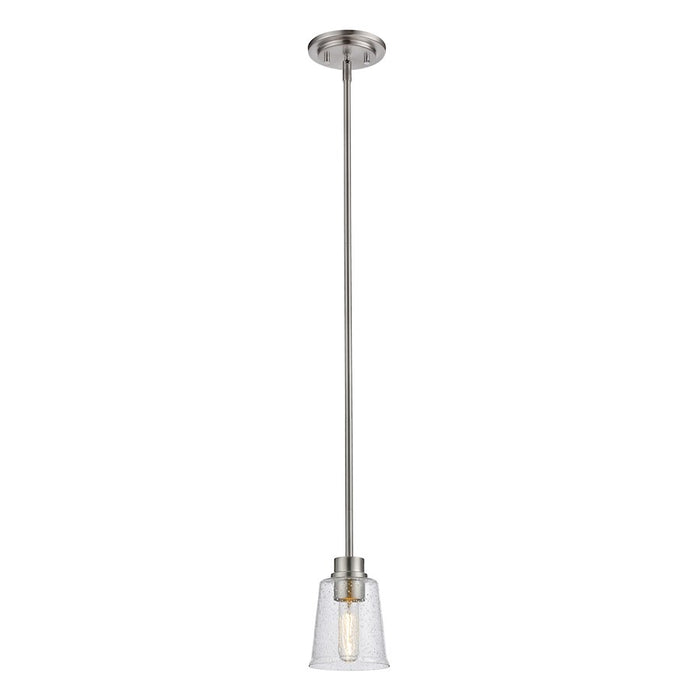 Z-Lite Bohin 1 Light Mini Pendant, Brushed Nickel/Seedy - 464MP-BN