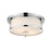 Z-Lite Savannah 3 Light Flush Mount, Chrome/Matte Opal - 465F16-CH