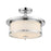 Z-Lite Savannah 2 Light Semi Flush Mount, Chrome/Matte Opal - 465SF14-CH