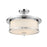 Z-Lite Savannah 3 Light Semi Flush Mount, Chrome/Matte Opal - 465SF16-CH