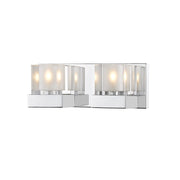 Z-Lite Fallon 2 Light Vanity, Chrome/Clear/Frosted - 467-2V-CH