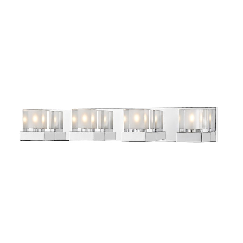 Z-Lite 4 Light Fallon 28" Vanity, Chrome/Frosted