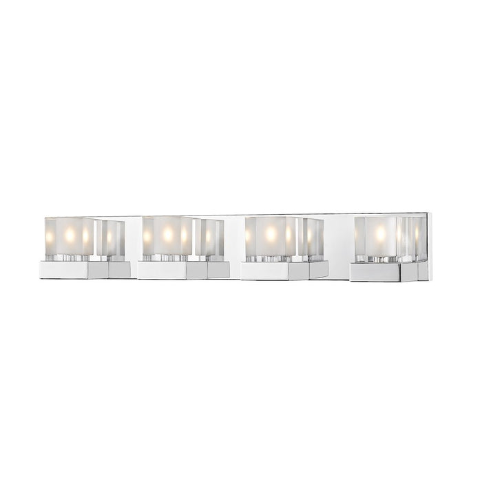 Z-Lite 4 Light Fallon 28" Vanity, Chrome/Frosted