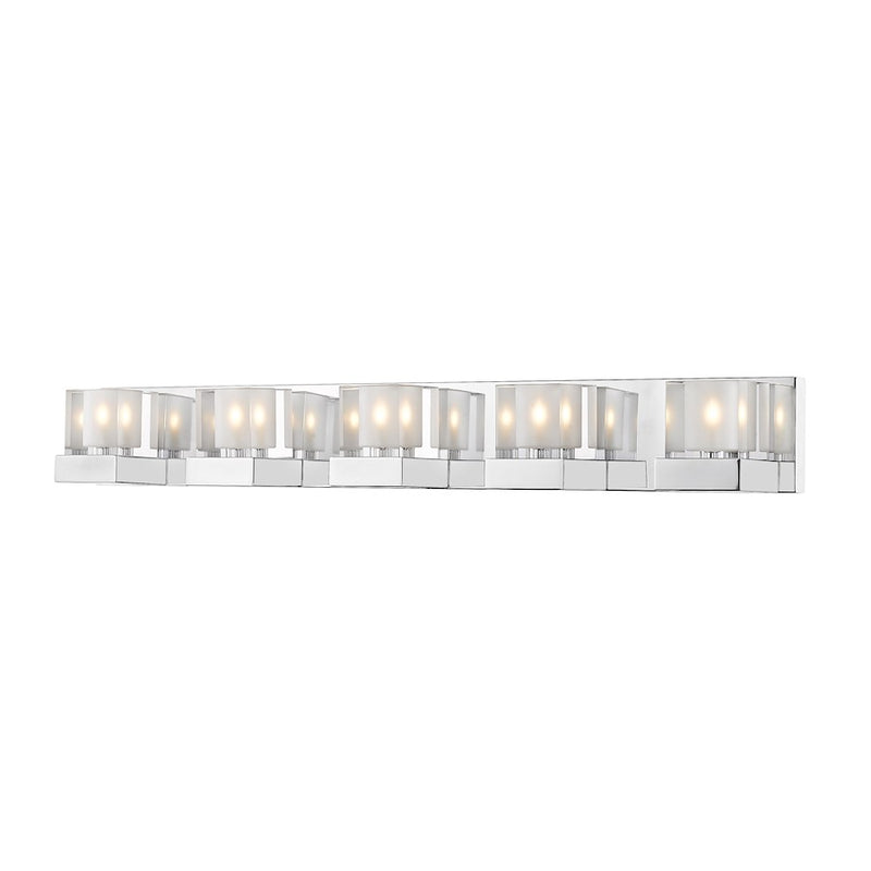 Z-Lite Fallon 5 Light Vanity, Chrome/Clear/Frosted - 467-5V-CH