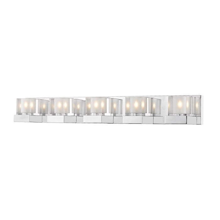 Z-Lite Fallon 5 Light Vanity, LED, Chrome/Clear/Frosted - 467-5V-CH-LED