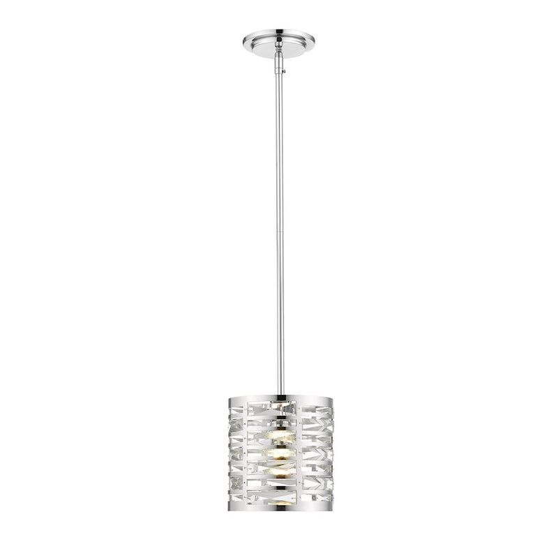 Z-Lite 1 Light Cronise 7" Mini Pendant, Chrome