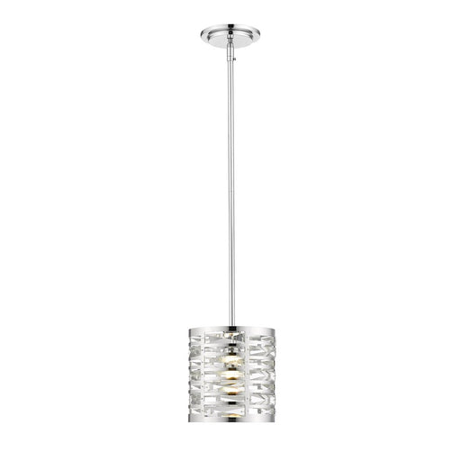 Z-Lite 1 Light Cronise 7" Mini Pendant, Chrome
