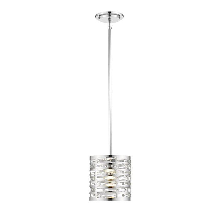 Z-Lite 1 Light Cronise 7" Mini Pendant, Chrome