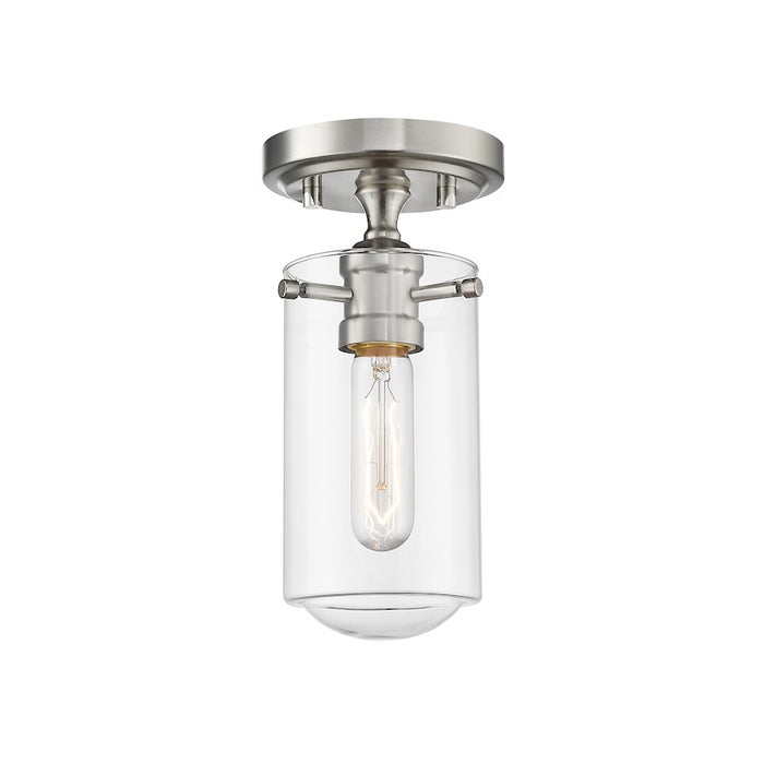 Z-Lite Delaney 1 Light 10.5" Flush Mount, Clear