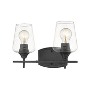 Z-Lite Joliet 2 Light Vanity, Matte Black - 473-2V-MB