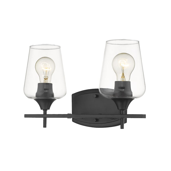Z-Lite Joliet 2 Light Vanity, Matte Black - 473-2V-MB