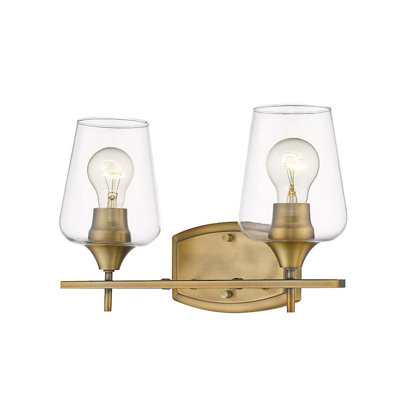 Z-Lite Joliet 2 Light Vanity, Olde Brass - 473-2V-OBR