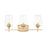 Z-Lite Joliet 3 Light Vanity, Burnished Brass/Clear