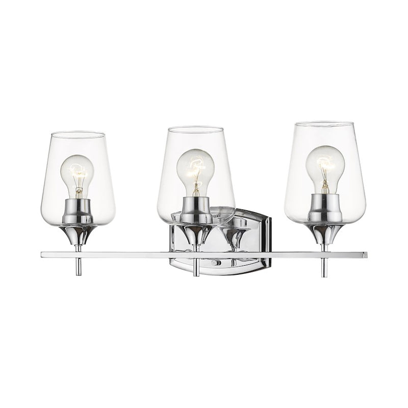 Z-Lite Joliet 3 Light Vanity, Chrome - 473-3V-CH