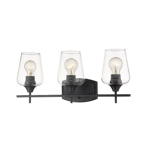 Z-Lite Joliet 3 Light Vanity, Matte Black - 473-3V-MB