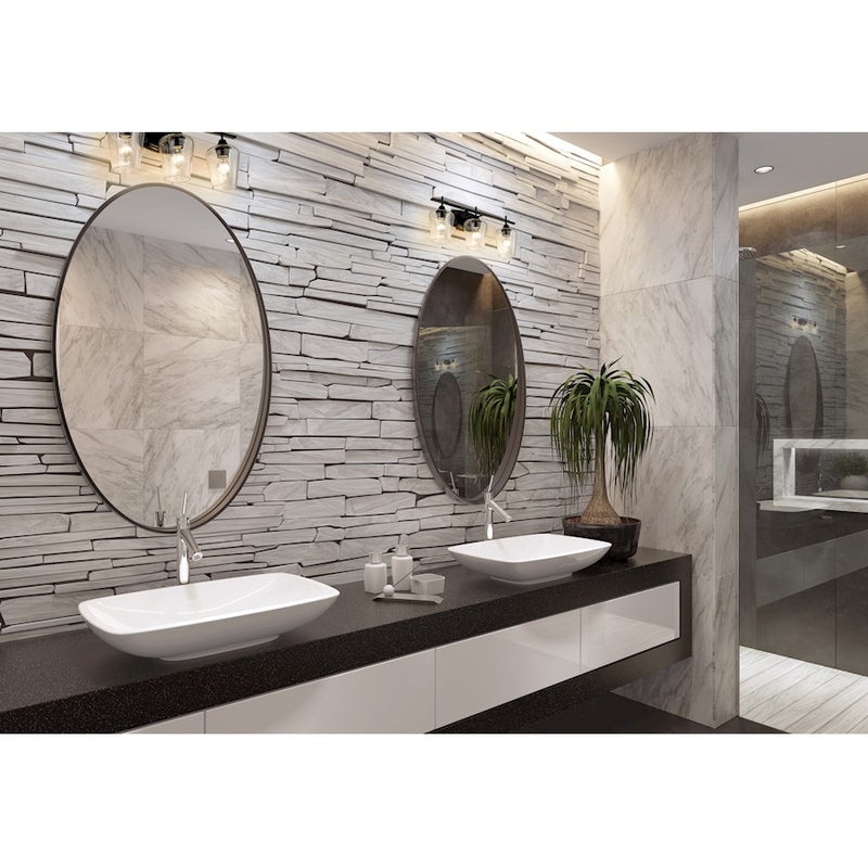 Z-Lite Joliet 3 Light Vanity, Matte Black