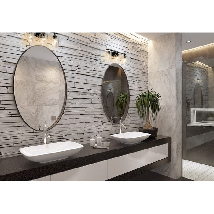 Z-Lite Joliet 3 Light Vanity, Matte Black