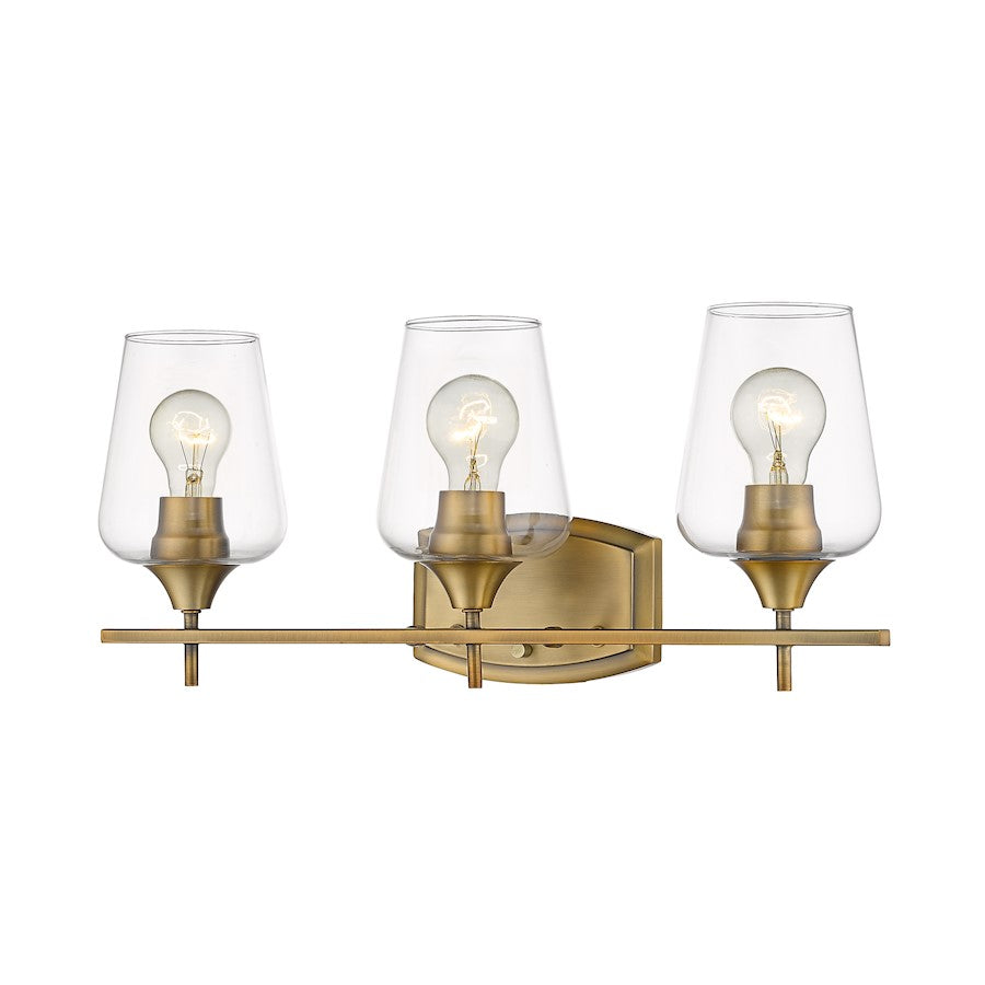 Z-Lite Joliet 3 Light Vanity, Olde Brass - 473-3V-OBR