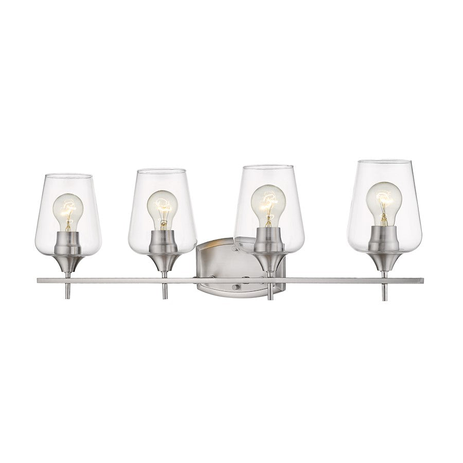 Z-Lite Joliet 4 Light Vanity, Brushed Nickel - 473-4V-BN