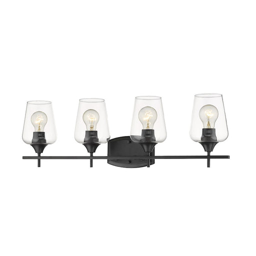 Z-Lite Joliet 4 Light Vanity, Matte Black - 473-4V-MB