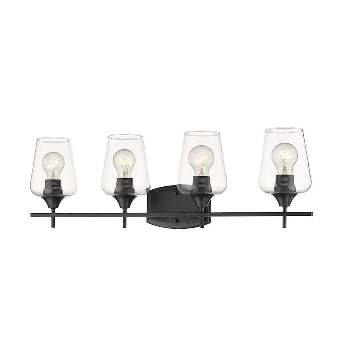 Z-Lite Joliet 4 Light Vanity, Matte Black - 473-4V-MB