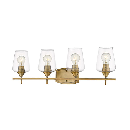 Z-Lite Joliet 4 Light Vanity, Olde Brass - 473-4V-OBR