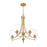 Z-Lite Joliet 5 Light Chandelier, Burnished Brass/Clear