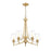 Z-Lite Joliet 5 Light Chandelier, Burnished Brass/Clear