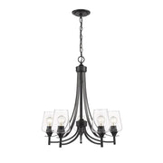 Z-Lite Joliet 5 Light Chandelier, Matte Black - 473-5MB