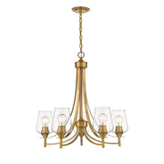 Z-Lite Joliet 5 Light Chandelier, Olde Brass - 473-5OBR