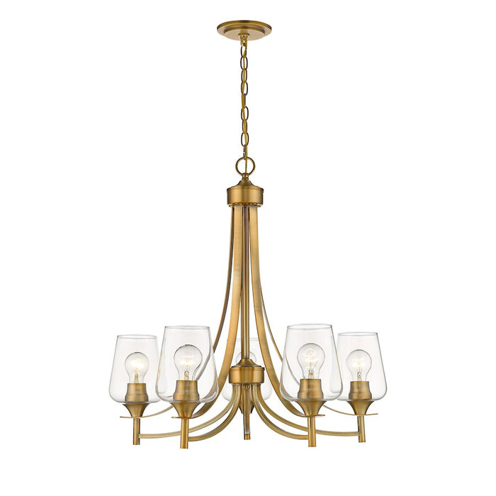 Z-Lite Joliet 5 Light Chandelier, Olde Brass - 473-5OBR