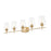 Z-Lite Joliet 5 Light Vanity, Burnished Brass/Clear