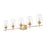 Z-Lite Joliet 5 Light Vanity, Burnished Brass/Clear