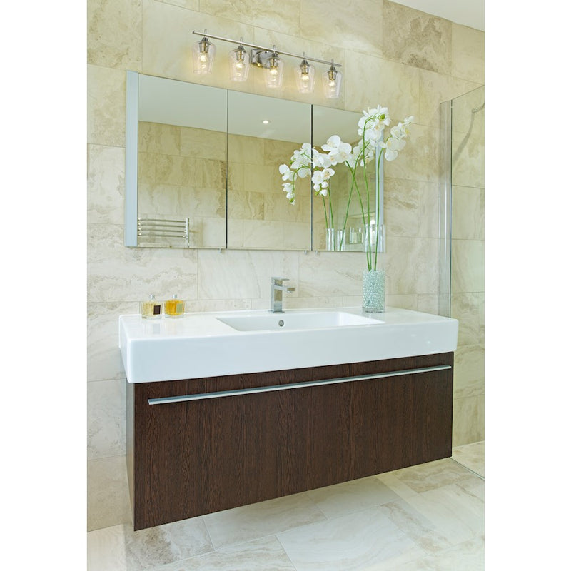 Z-Lite Joliet 5 Light Vanity, Brushed Nickel