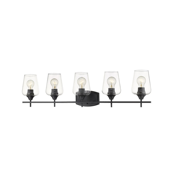 Z-Lite Joliet 5 Light Vanity, Matte Black - 473-5V-MB
