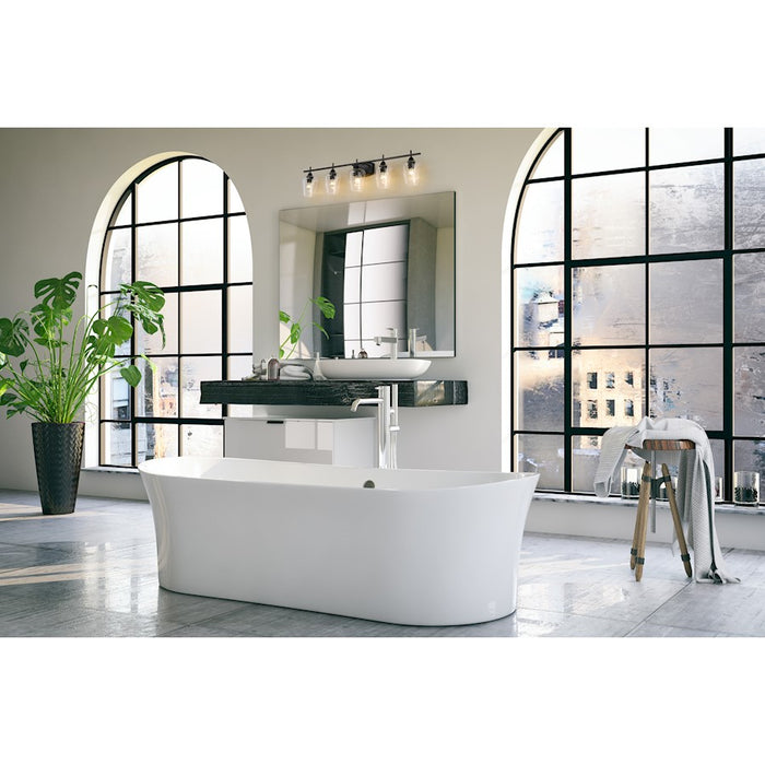 Z-Lite Joliet 5 Light Vanity, Matte Black