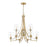 Z-Lite Joliet 9 Light Chandelier, Burnished Brass/Clear