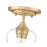 Z-Lite Joliet 1 Light Flush Mount, Burnished Brass/Clear