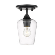 Z-Lite Joliet 1 Light Flush Mount, Matte Black - 473F1-MB