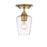 Z-Lite Joliet 1 Light Flush Mount, Olde Brass - 473F1-OBR