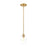 Z-Lite Joliet 1 Light 6" Pendant, Burnished Brass/Clear - 473MP-BBR