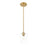 Z-Lite Joliet 1 Light 6" Pendant, Burnished Brass/Clear