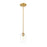 Z-Lite Joliet 1 Light 6" Pendant, Burnished Brass/Clear