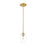 Z-Lite Joliet 1 Light 6" Pendant, Burnished Brass/Clear