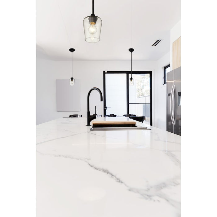 Z-Lite Joliet 1 Light Mini Pendant, Matte Black