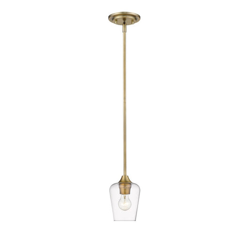 Z-Lite Joliet 1 Light Mini Pendant, Olde Brass - 473MP-OBR