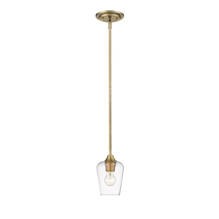 Z-Lite Joliet 1 Light Mini Pendant, Olde Brass - 473MP-OBR