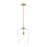 Z-Lite Joliet 1 Light 12" Pendant, Burnished Brass/Clear - 473P12-BBR