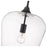 Z-Lite Joliet 1 Light 16.25" Pendant, Matte Black/Clear